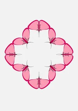 Frames of moths. Design element for the design of books, notebooks, postcards Illustrazione stock