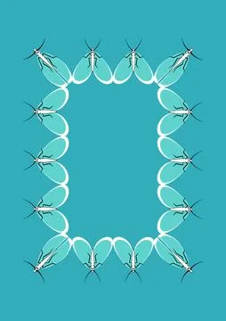 Frames of moths. Design element for the design of books, notebooks, postcards イラスト素材