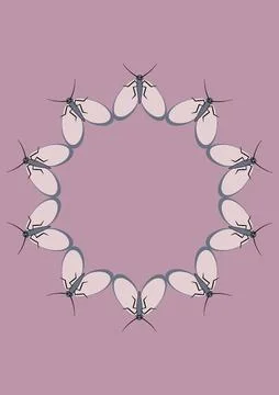 Frames of moths. Design element for the design of books, notebooks, postcards イラスト素材