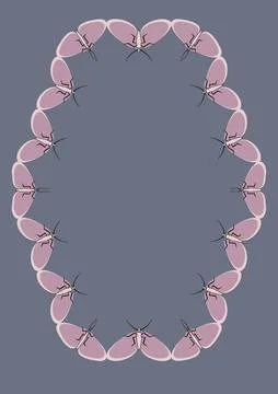 Frames of moths. Design element for the design of books, notebooks, postcards イラスト素材