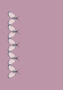 Frames of moths. Design element for the design of books, notebooks, postcards イラスト素材