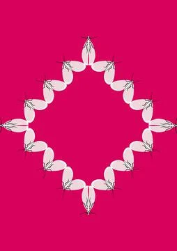 Frames of moths. Design element for the design of books, notebooks, postcards Illustrazione stock
