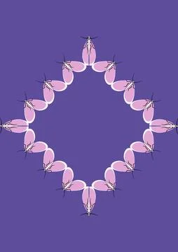 Frames of moths. Design element for the design of books, notebooks, postcards イラスト素材