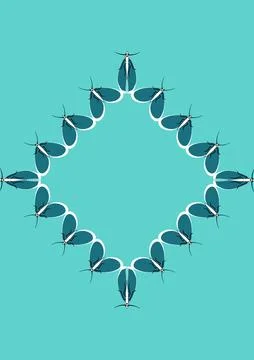 Frames of moths. Design element for the design of books, notebooks, postcards Stock Illustration