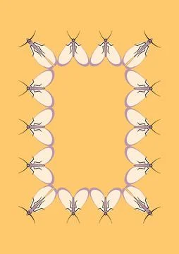 Frames of moths. Design element for the design of books, notebooks, postcards イラスト素材