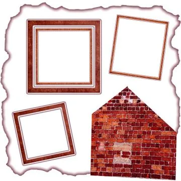 Frames old leather 스톡 일러스트