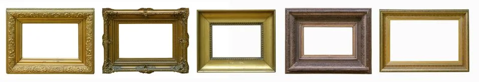Frames picture antiques set Stock Photos