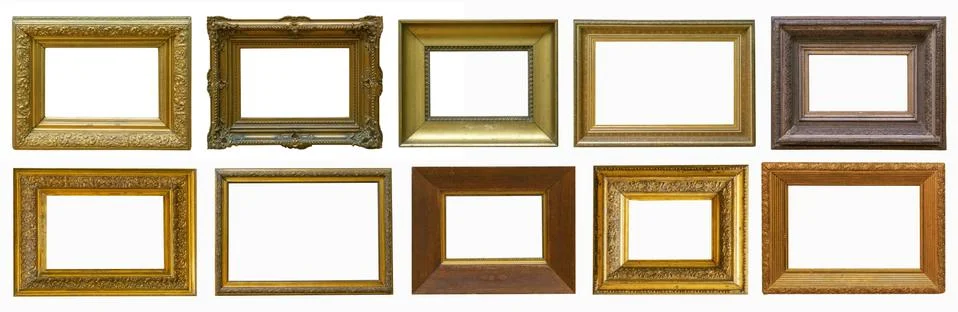 Frames picture antiques set Stock Photos