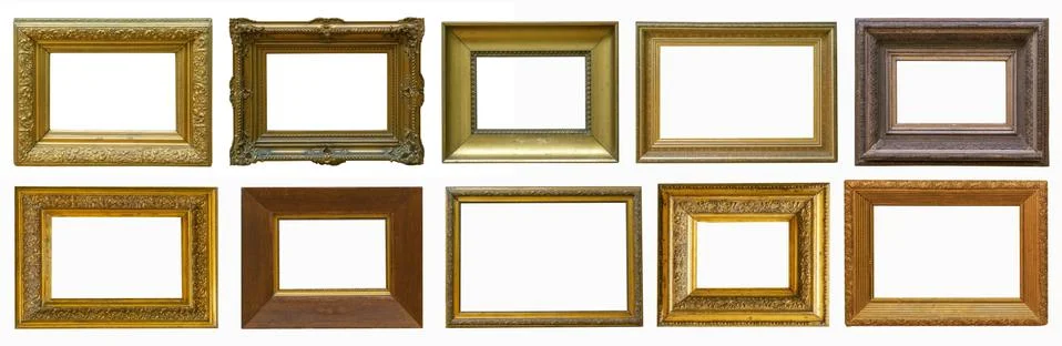 Frames picture antiques set Stock Photos