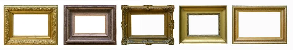 Frames picture antiques set Stock Photos