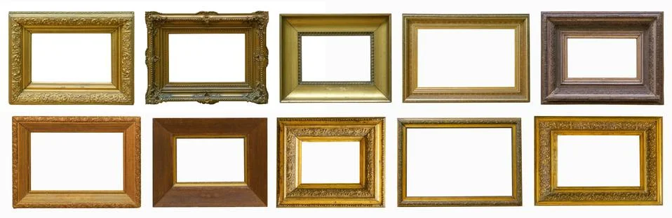 Frames picture antiques set Stock Photos