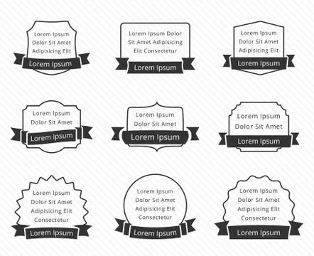 Frames with Ribbons Illustrazione stock