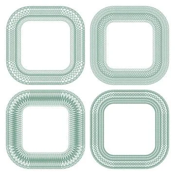 Frames. A set of guilloche elements. Stockillustratie