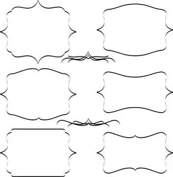 Frames set ornament Stock Illustration