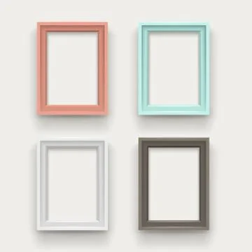 Frames set on white background Stock Illustration