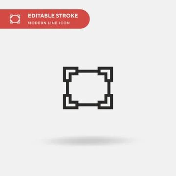 Frames Simple vector icon. Illustration symbol design template for web mobile Stock Illustration