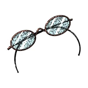 Frames spectacles sketch hand drawn vector イラスト素材