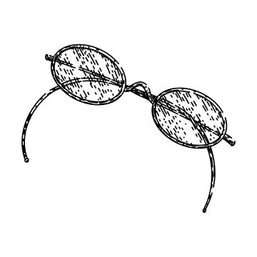 Frames spectacles sketch hand drawn vector Stock Illustration