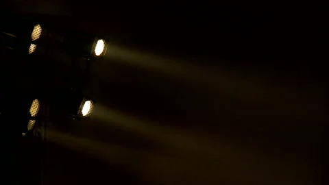 Frames of spotlights that shine on the stage in the theater Video stock 99966181