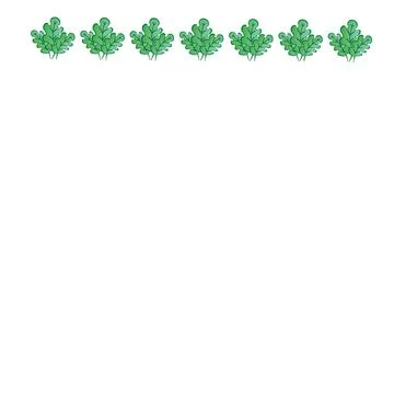 Frames on a square background - stylized green oak leaves, plants - graphics. Stock Illustration