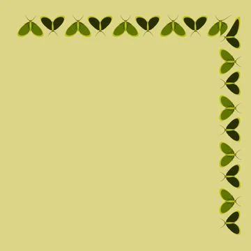 Frames on a square background - stylized moths - graphics. Design elements Stock Illustration