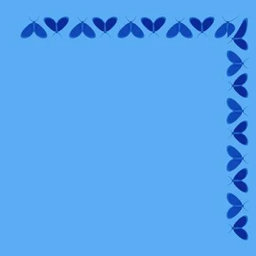 Frames on a square background - stylized moths - graphics. Design elements Stock Illustration