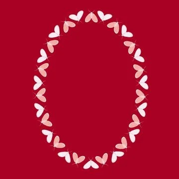 Frames on a square background - stylized moths - graphics. Design elements Stock Illustration