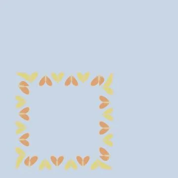 Frames on a square background - stylized moths - graphics. Design elements Stock Illustration