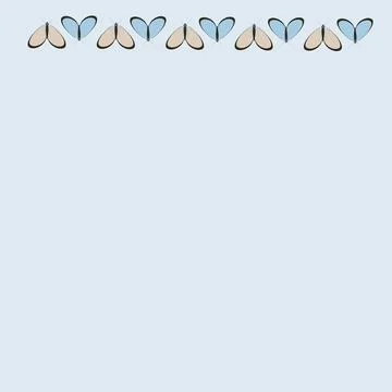 Frames on a square background - stylized moths - graphics. Design elements イラスト素材