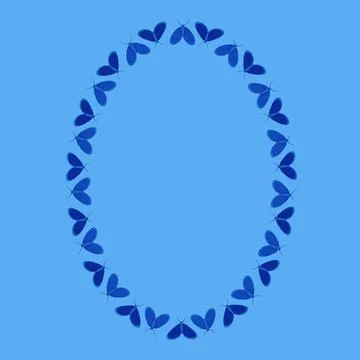 Frames on a square background - stylized moths - graphics. Design elements 스톡 일러스트