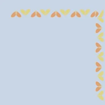 Frames on a square background - stylized moths - graphics. Design elements 스톡 일러스트