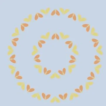 Frames on a square background - stylized moths - graphics. Design elements Stock Illustration