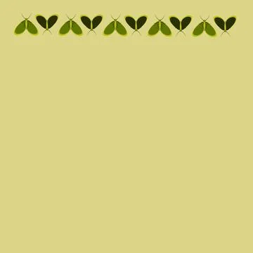 Frames on a square background - stylized moths - graphics. Design elements Stock Illustration