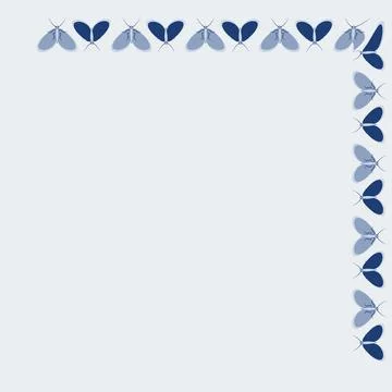 Frames on a square background - stylized moths - graphics. Design elements イラスト素材
