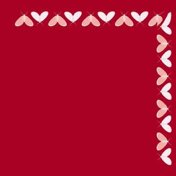 Frames on a square background - stylized moths - graphics. Design elements Stock Illustration