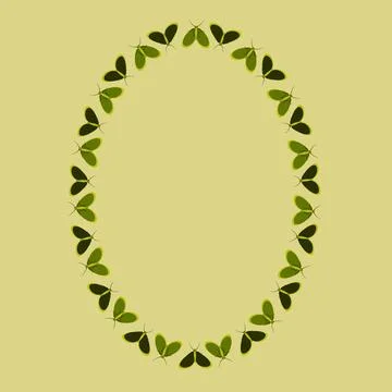 Frames on a square background - stylized moths - graphics. Design elements 스톡 일러스트