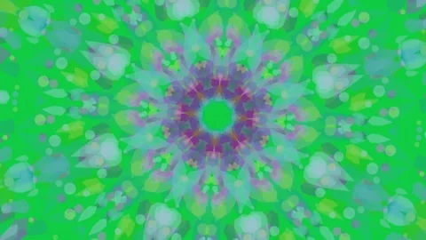 Frames starting, mandala morphing, petals rotating, showing radial symmetry on Stock Footage 337887645