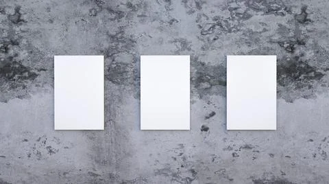 Frames on a street wall Stock Illustration