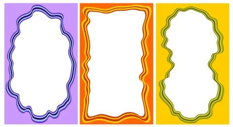 Frames for text in the style of Hand drawn. frame for text or banner for text. Stock Illustration