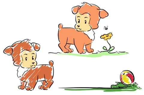 Frames title illustrations Dog Stock Illustration