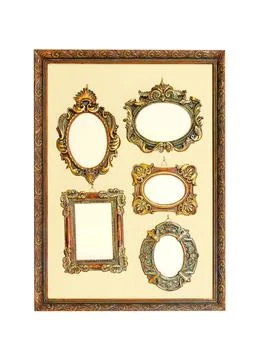 Frames Vintage style frames isolated included clipping path Copyright: xZo... Stock Photos