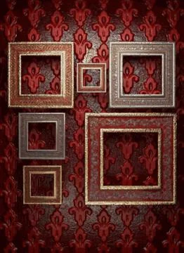 Frames on wall Stockillustratie