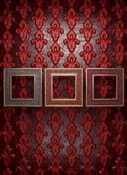 Frames on wall Stock Illustration