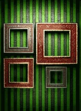 Frames on wall Stock Illustration