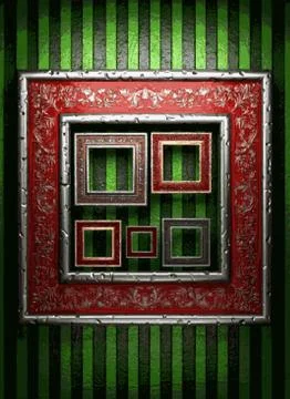 Frames on wall Stock Illustration