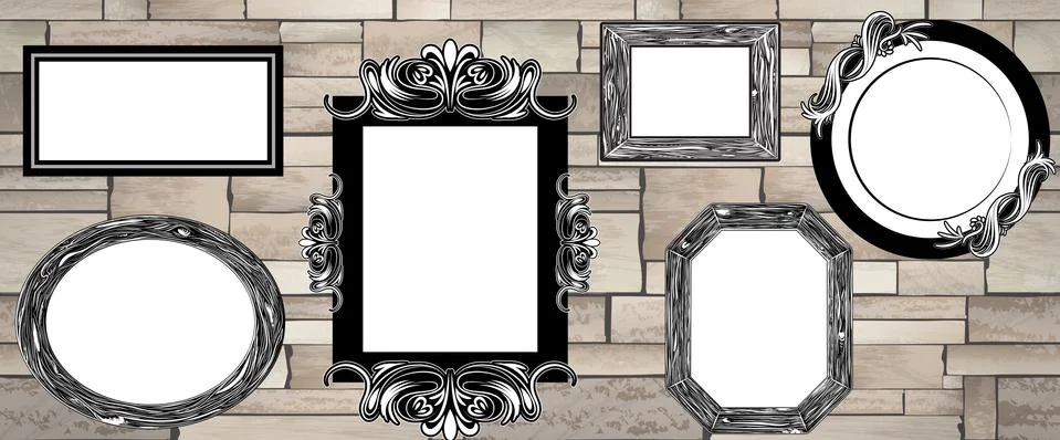 Frames wall Stock Illustration