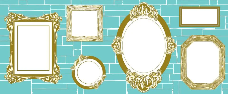 Frames wall Stock Illustration