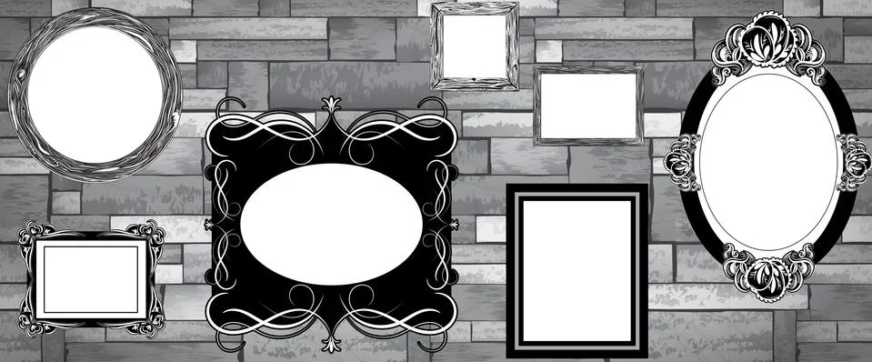 Frames wall Stock Illustration