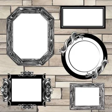 Frames wall  Stock Illustration