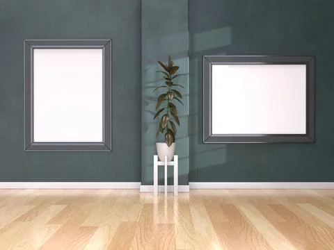 Frames On The Wall Stock Photos